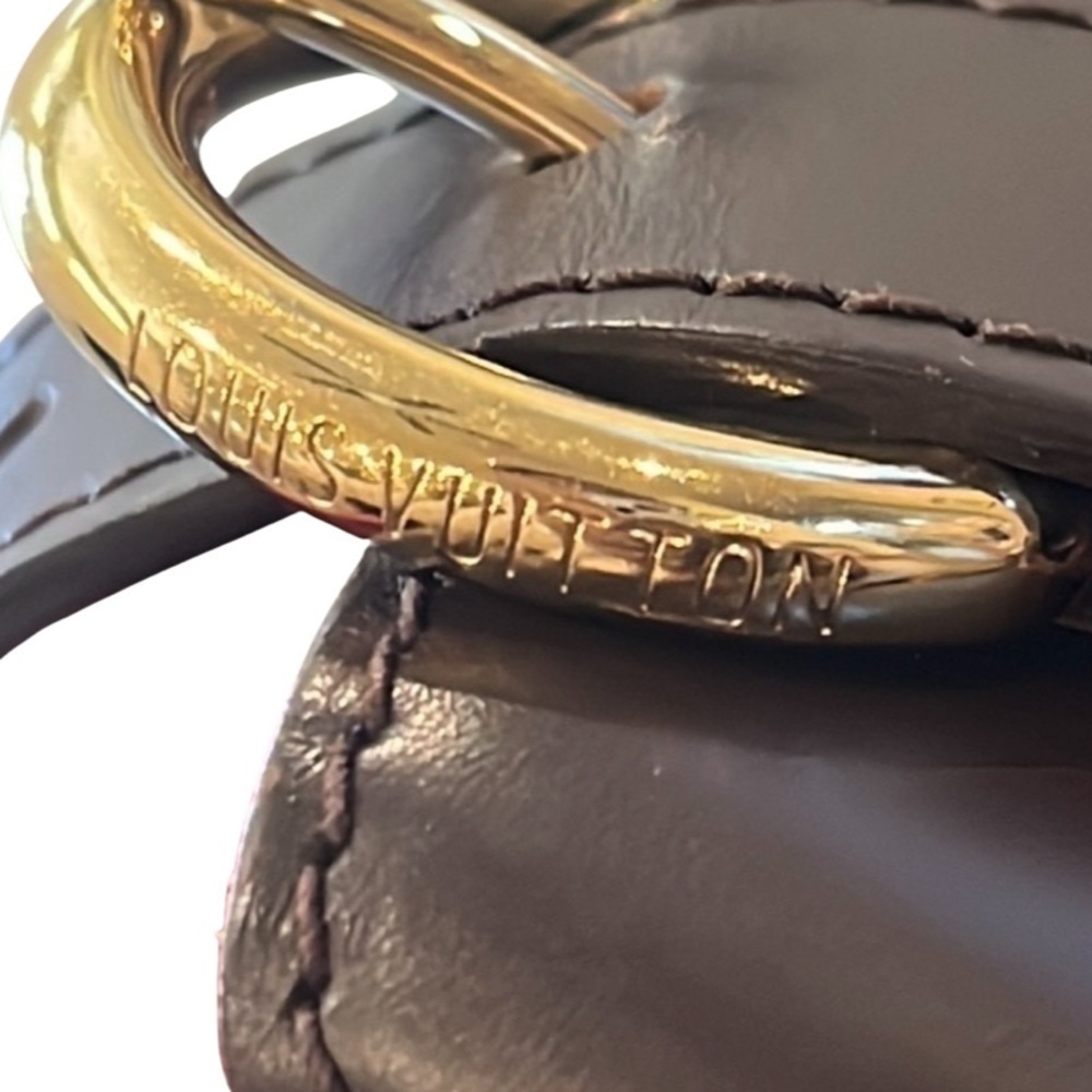 Louis Vuitton Sistina GM Damier Ebene Shoulder Bag Brown LV Canvas Gold Clasp - Picture 14 of 15